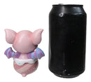 Pink Taffy Drake Potion Pals Small Baby Dragon Imp Sitting in Cauldron Figurine