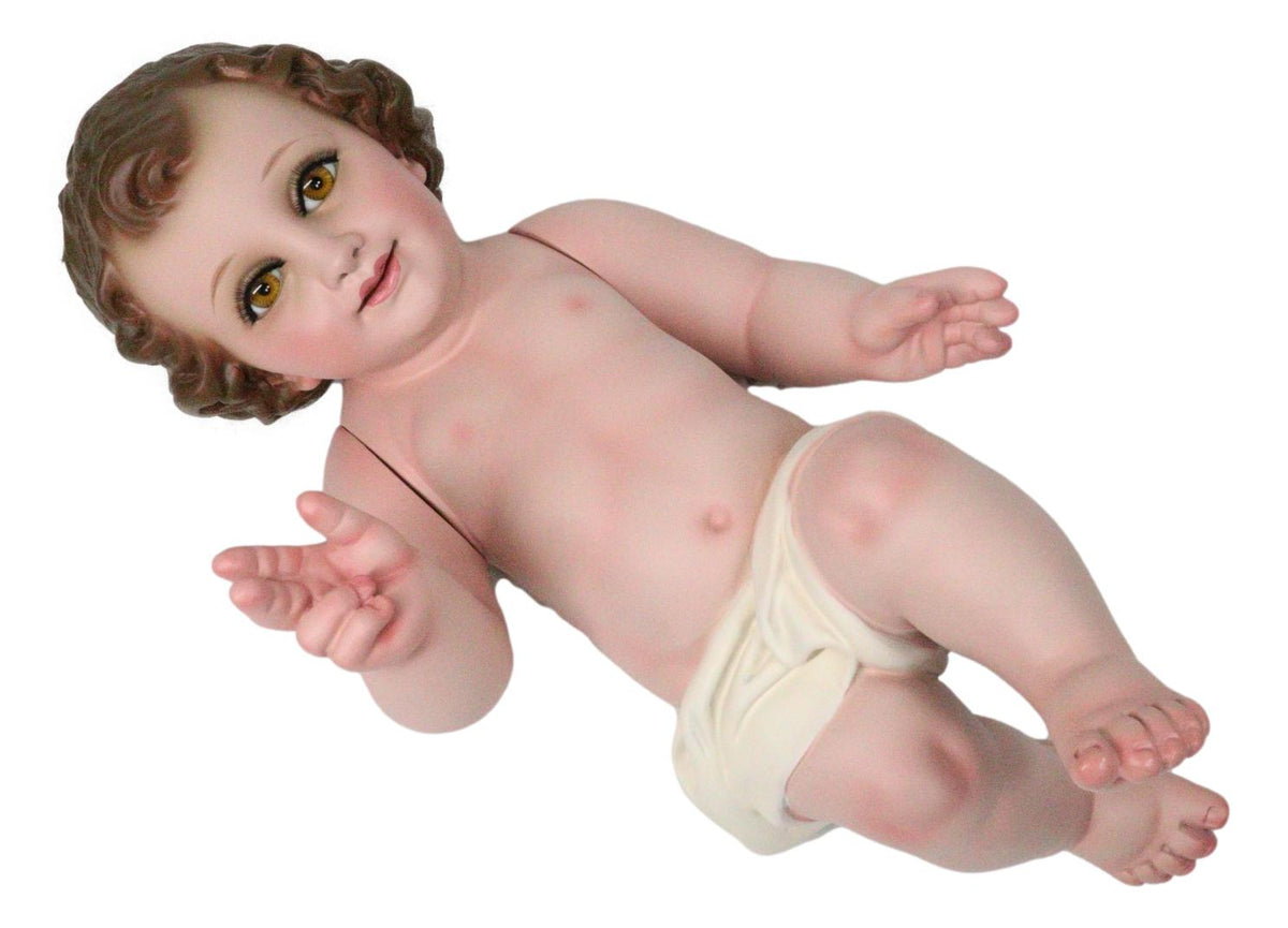 Nativity Christmas Realistic Infant Baby Jesus With Moving Hands Statue 12" L