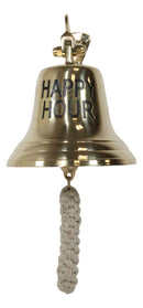 Nautical Marine Antiqued Brass Happy Hour Bell Wall Decor Dinner Bells Accent
