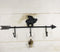 Cast Iron Rustic Farmhouse When Pigs Fly Angel Pig With Arrow 3-Peg Wall Hooks