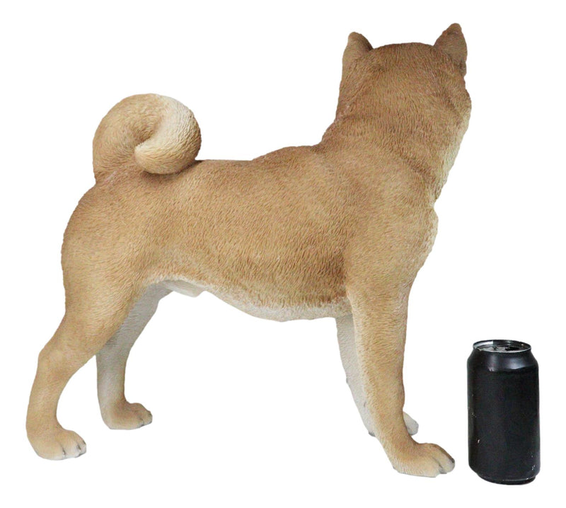 Realistic Adorable Canine Pet Pal Shiba Inu Dog Statue 18" Tall Home Decor