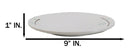 Set Of 6 Modern Yukino Hana Snowflakes Melamine Round Entree Dinner Plates 9"D