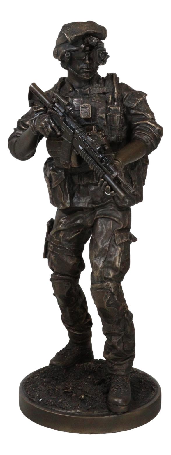 Ebros Large US Military Special Operations Covert Night Mission Soldier Statue 12.5"H