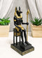 Ancient Egyptian God Anubis Sitting On Throne Statue Deity Lord of The Afterlife