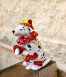 Red Circus Dalmatian Dog Pewter Austrian Crystals Jeweled Trinket Jewelry Box