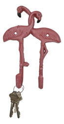 Pack Of 2 Tropical Paradise Pink Flamingo Birds 2 Pegs Double Wall Hook Decor