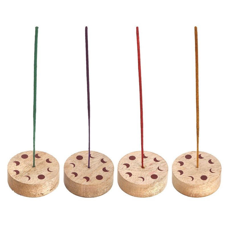 Pack Of 20 Dark Forest Fragranced Incense Sticks With Wood Holder Display Set