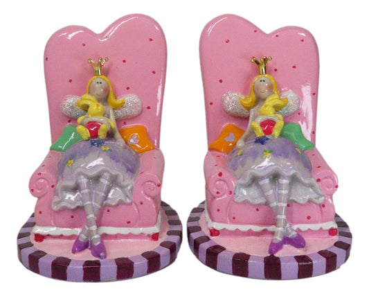 Pink Whimsical Fairy Queen Sitting On Giant Sofa Money Coin Savings Piggy Bank