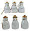 Pack of 6 Porcelain White Brown Reed Soy Sauce Vinegar Oil Dispenser Flask 7oz