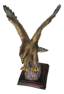 Wild Heritage Golden Eagle Landing Figurine Flying Eagle Over Rock Cliffs Accent