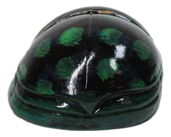 Ebros Gift Green Scarab Beetle Amulet Egyptian Small Keepsake Figurine