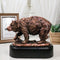 Pawing Grizzly Bear Statue 6.25"H Bronze Electroplated Resin Wildlife Figurine