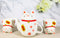 Japanese Maneki Neko Lucky Beckoning Cat Ceramic Tea Pot And 2 Teacup Mugs Set