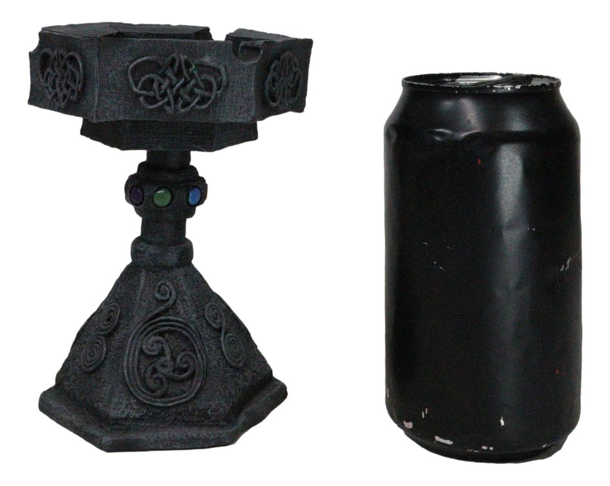 Wicca Celtic Knotwork Dark Art Hexagon Ashtray Or Votive Candle Holder Stand