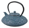 Royal Blue Ocean Sea Waves Cast Iron Tetsubin Teapot With Enamel Liner