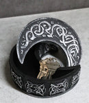 Wicca Sacred Celtic Knotwork Triple Moon Crescent Shaped Trinket Box Figurine