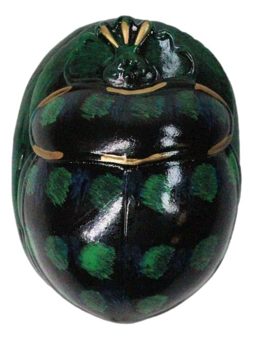 Ebros Gift Green Scarab Beetle Amulet Egyptian Small Keepsake Figurine