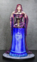 Fantasy Myths Legends Dragon Sorceress Witch With Scrying Crystal Ball Figurine
