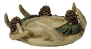 Antler Haven Candle Ring Holder Or Candleholder Rustic Deer Antler & Pinecone