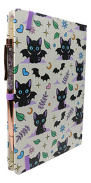 Cute And Creepy Bat Winged Cats Mystical Spell Notebook Journal Lined Page A5