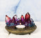 Wicca Magical Crystals Dish Votive Candleholder With Phases Of The Moon Symbols