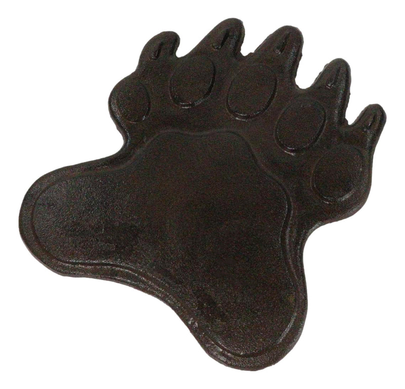 Pack of 2 Cast Iron Grizzly Bear Left and Right Paws Garden Stepping Stones