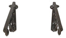 Pack of 2 Vintage Classic Rust Finish Wrought Iron Victorian Scroll Wall Hooks