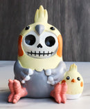 Furrybones Cheeky The Chicken Hen With Chick In Egg Skeleton Furry Bone Figurine