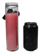 Pack of 2 Pink Love Potion Passion Fruit Tube Wax Candles In Glass Jars 8"H