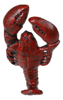 Set of 2 Cast Iron Red Nautical Cajun Creole Crawfish Lobster Tail Wall Hooks