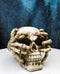 Ossuary Macabre Evil Skull With Skeleton Claws On Bloody Cranium Figurine