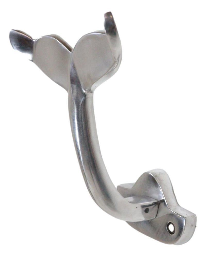Nickel Plated Aluminum Nautical Baleen Blue Whale Tail Wall Coat Hook Hanger