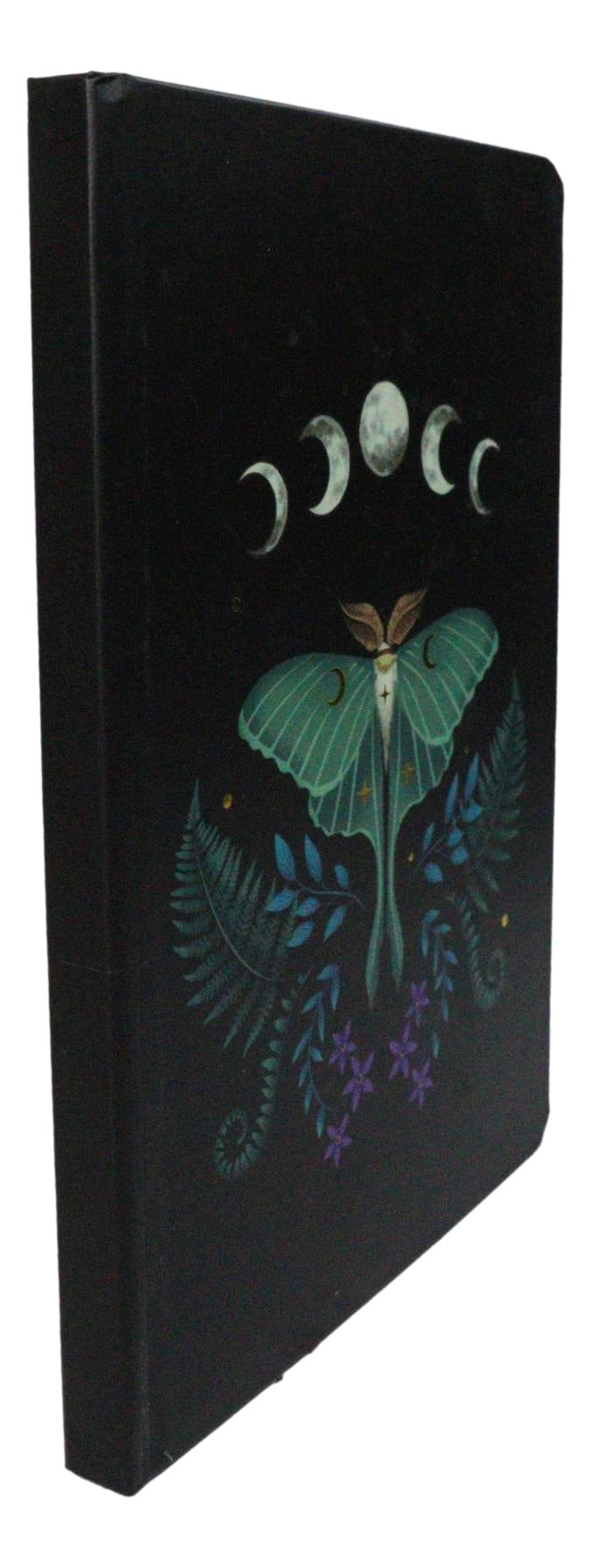 Dark Forest Lunar Phases Of The Moon Moth A5 Lined Journal Notebook 200 Pages