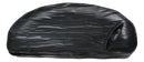 Pack Of 6 Half Moon Matte Black Melamine 2 Partitions Sushi Plates Platters 11"L