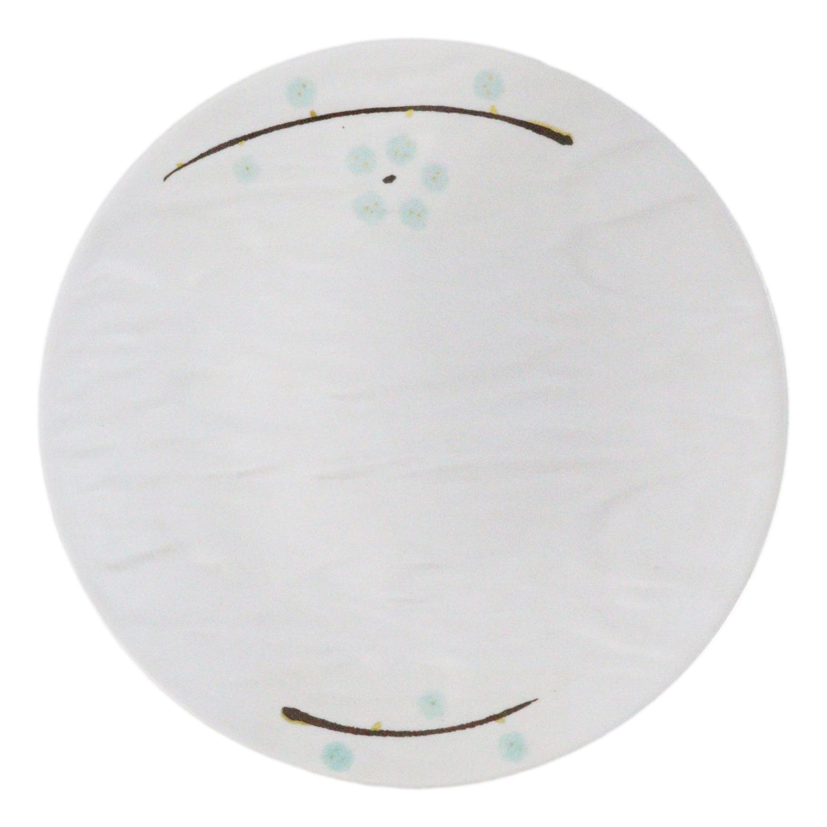 Set Of 6 Yukino Hana Snowflakes Melamine Appetizer Dessert Salad Round Plates 7"