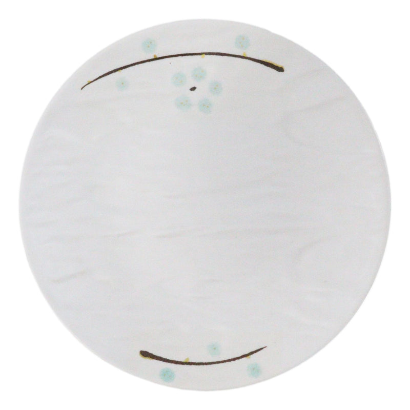 Set Of 6 Yukino Hana Snowflakes Melamine Appetizer Dessert Salad Round Plates 7"