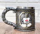 Scroll Patterned Coat Of Arms Medieval Templar Crusader Knight Tankard Mug 15oz