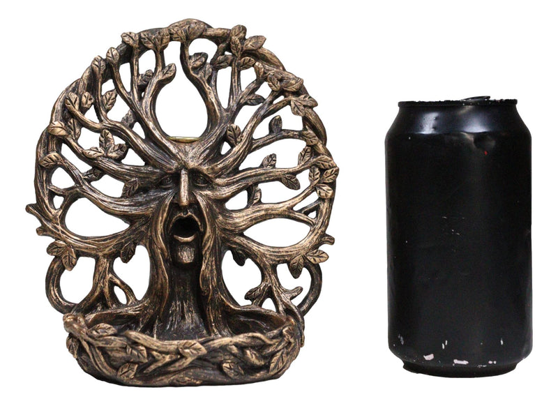 Mysterious Forest Celtic Greenman Dryad Tree Of Life Backflow Incense Burner