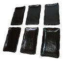 Pack Of 6 Black Kokuyo Minimalist Ceramic Rectangular Wavy Sushi Plates 8.75"L