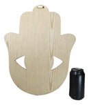Hand of Fatima Hamsa Palm with Evil Eye Amulet of Protection MDF Wood Wall Decor