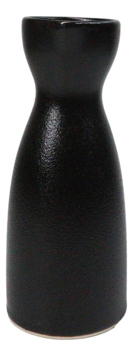 Pack Of 6 Porcelain Kokuyo Black Japanese Wine Sake Tokkuri Carafe Flasks
