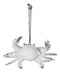 Set Of 6 Antique White Beach Crabs Ocean Marine Wall Hanger Decor Tree Ornaments