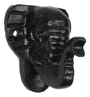 Pack of 2 Black Cast Iron Safari Wildlife Jungle Elephant Small Wall Hooks