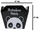Black Peekaboo Panda Takeout To Go Box Serving Bowl With Chopsticks Set