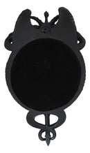 Occultic Sabbatic Goat Idol Baphomet With Caduceus Serpent Snakes Wall Mirror