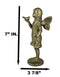 Cast Iron Rustic Enchanted Fantasy Girl Fairy Pixie Faerie With Bird Figurine