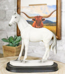 Equine Rare Breed Camarillo White Horse Steed Model Figurine On Base 6.25"L