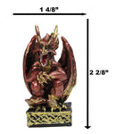 Set of 12 Colorful Viking Dragons in Multiple Poses and Armory Mini Figurines