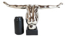 Silver Ceramic Modern Chic Pop Art The Diver Anatomical Man Silhouette Sculpture