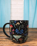 Wicca Magic Dark Forest Mushrooms And Wild Herbs Porcelain Coffee Mug Cup 12oz